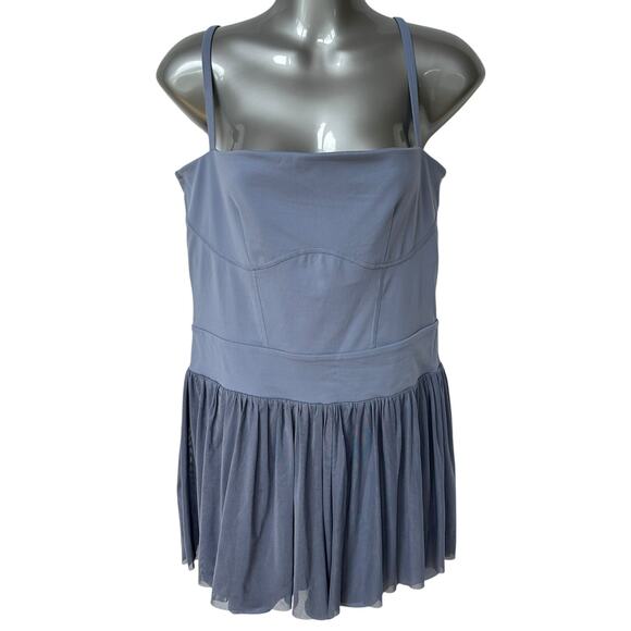 Blogilates Barre Romper Troposphere Blue Gray Purple One Piece Women's Large - Picture 1 of 9